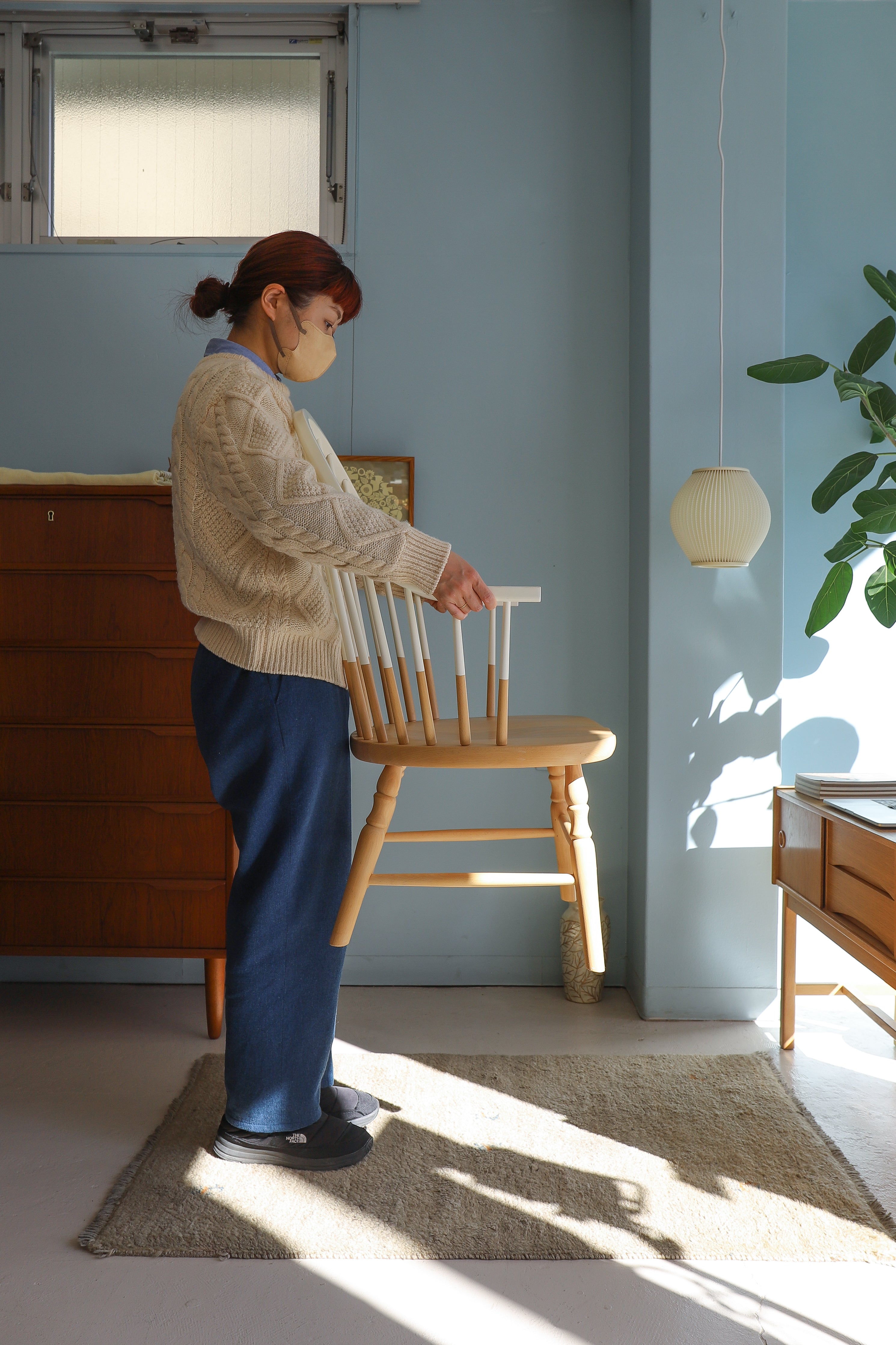 Akita Mokko Lounge Chair No.500EB/秋田木工 ラウンジチェア ウィンザーチェア 椅子 エディションブルー