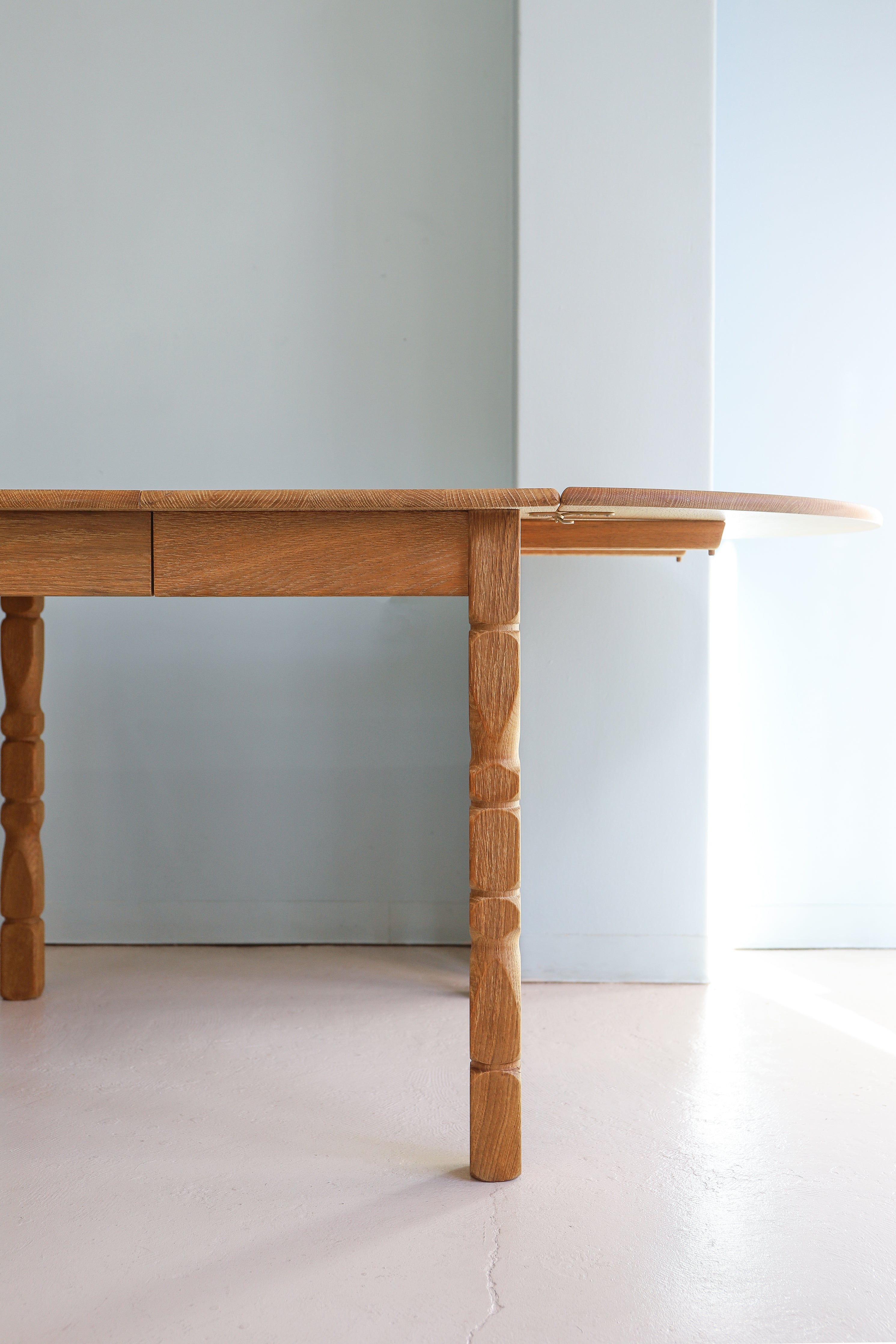 Danish Vintage Oakwood Drop Leaf Dining Table/デンマークヴィンテージ ドロップリーフ エクステンションダイニングテーブル オーク材