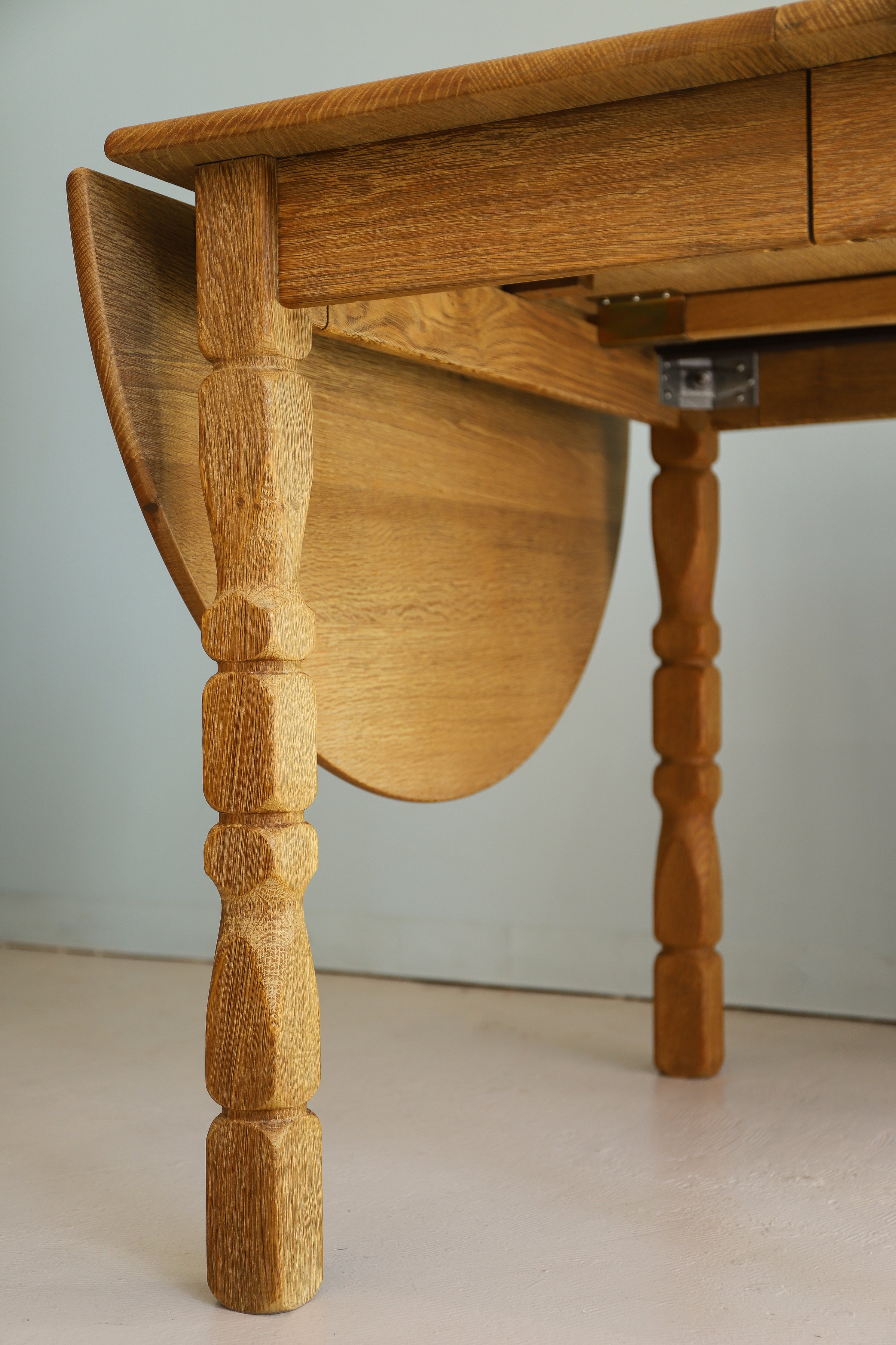 Danish Vintage Oakwood Drop Leaf Dining Table/デンマークヴィンテージ ドロップリーフ エクステンションダイニングテーブル オーク材