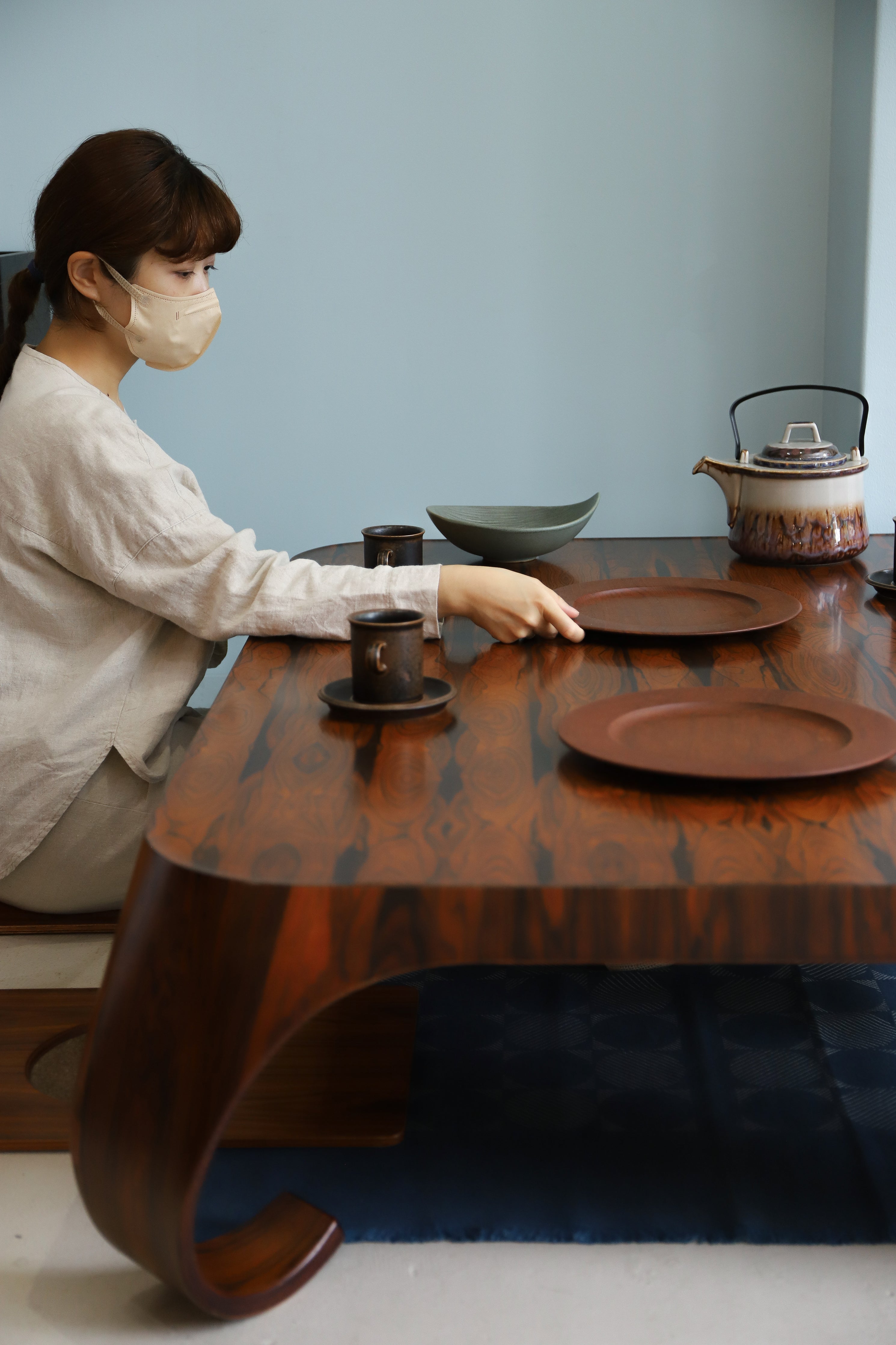 Tendo Low Table Rosewood Japanese Modern/天童木工 座卓 剣持勇 ローズウッド ジャパニーズモダン