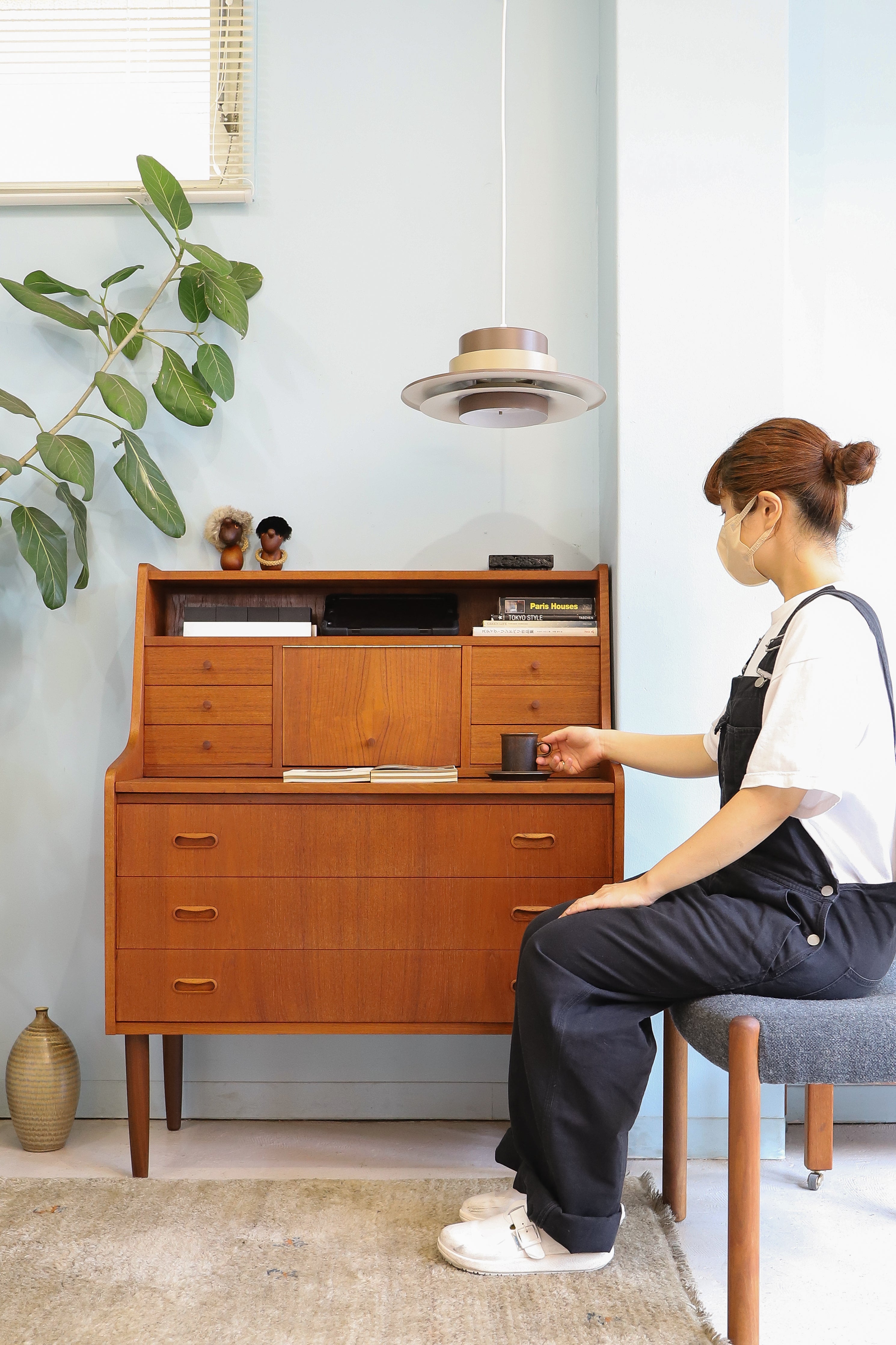 Teak Writing Bureau Dresser Danish Vintage/デンマークヴィンテージ ライティングビューロー ドレッサー 北欧家具