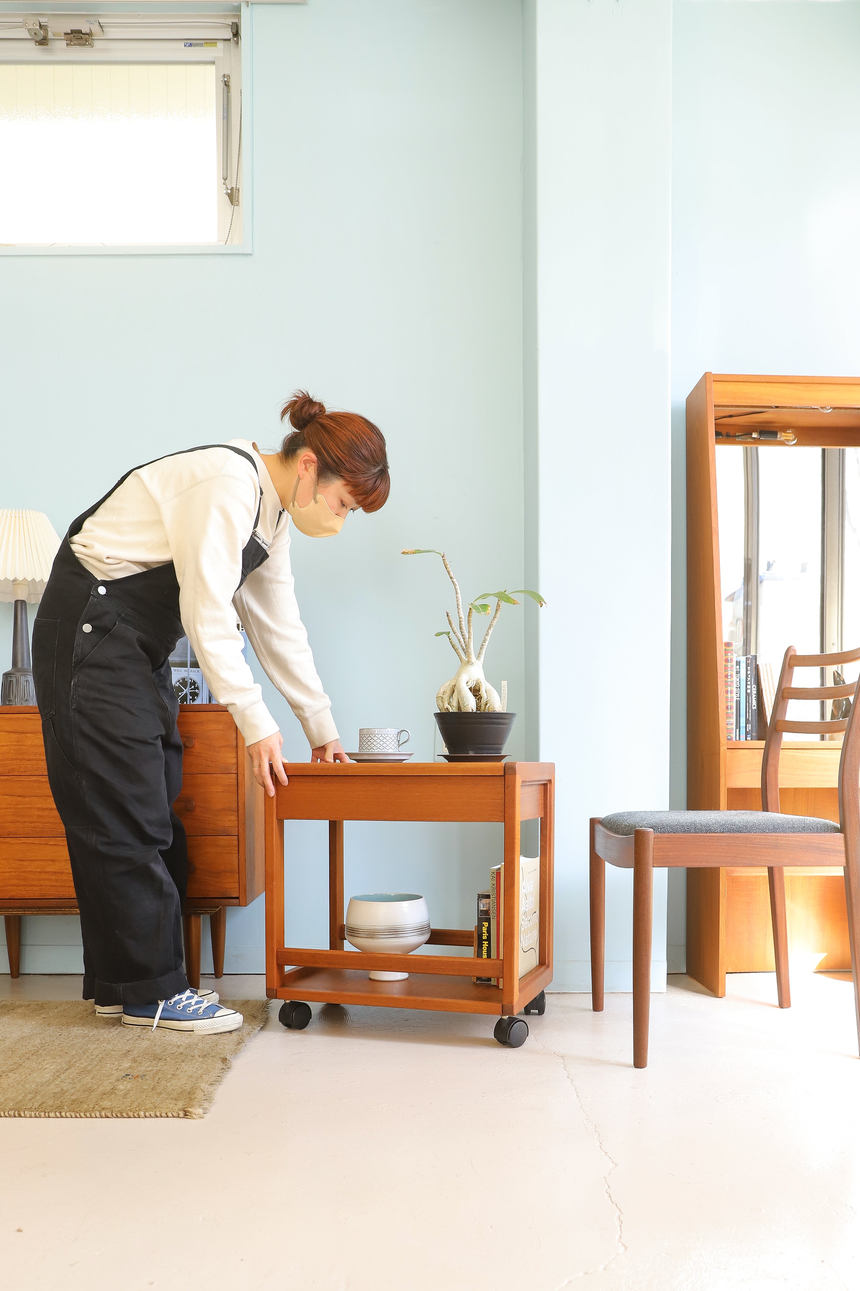 Nissin Mokkou Trolley Wagon Teakwood Japanese Vintage/日進木工 ワゴン 引き出し チーク材 北欧スタイル ジャパンヴィンテージ