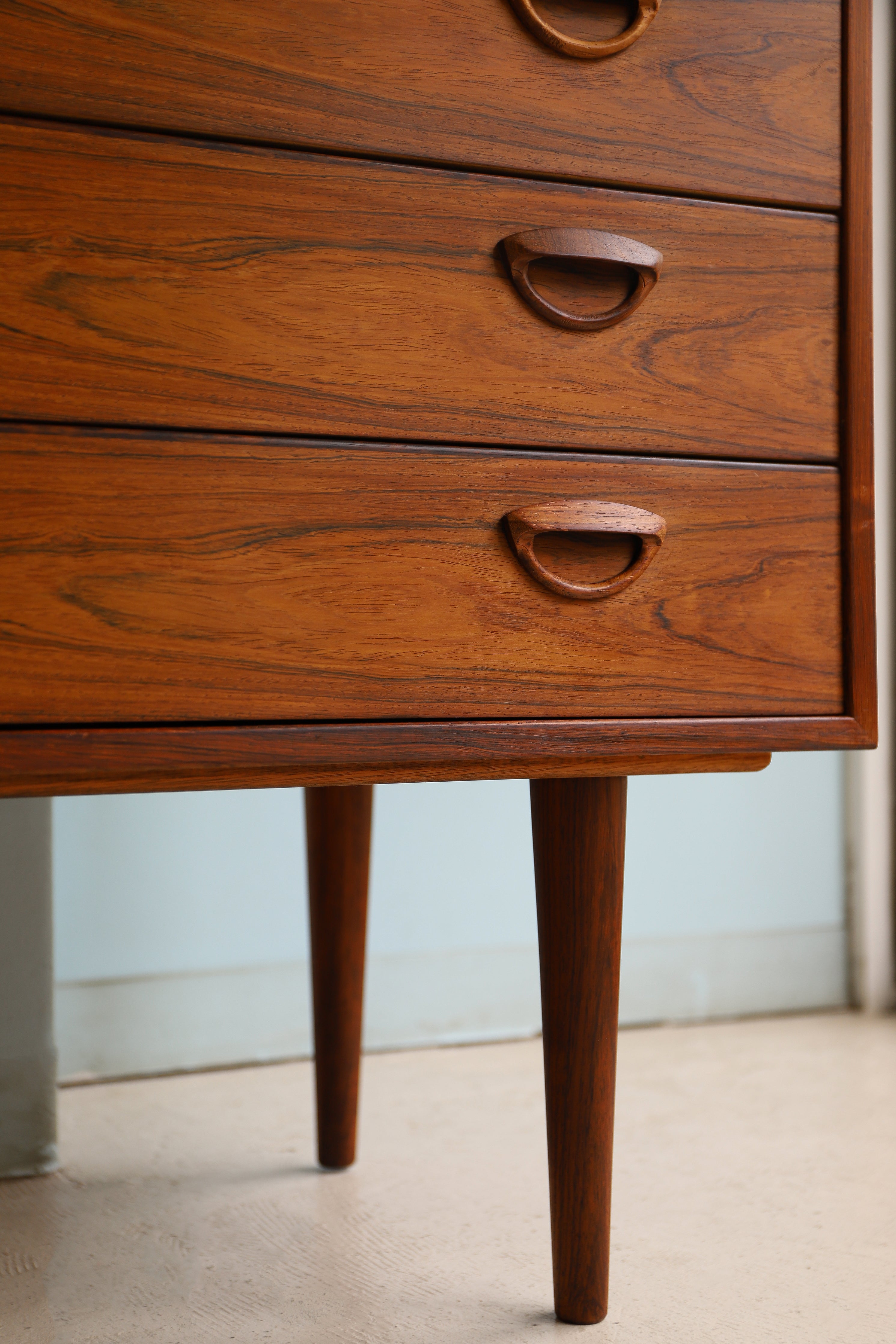 Feldballes Møbelfabrik Kai Kristiansen 4Drawer Chest Rosewood/カイ・クリスチャンセン 4段チェスト ローズウッド材 デンマークヴィンテージ 北欧家具