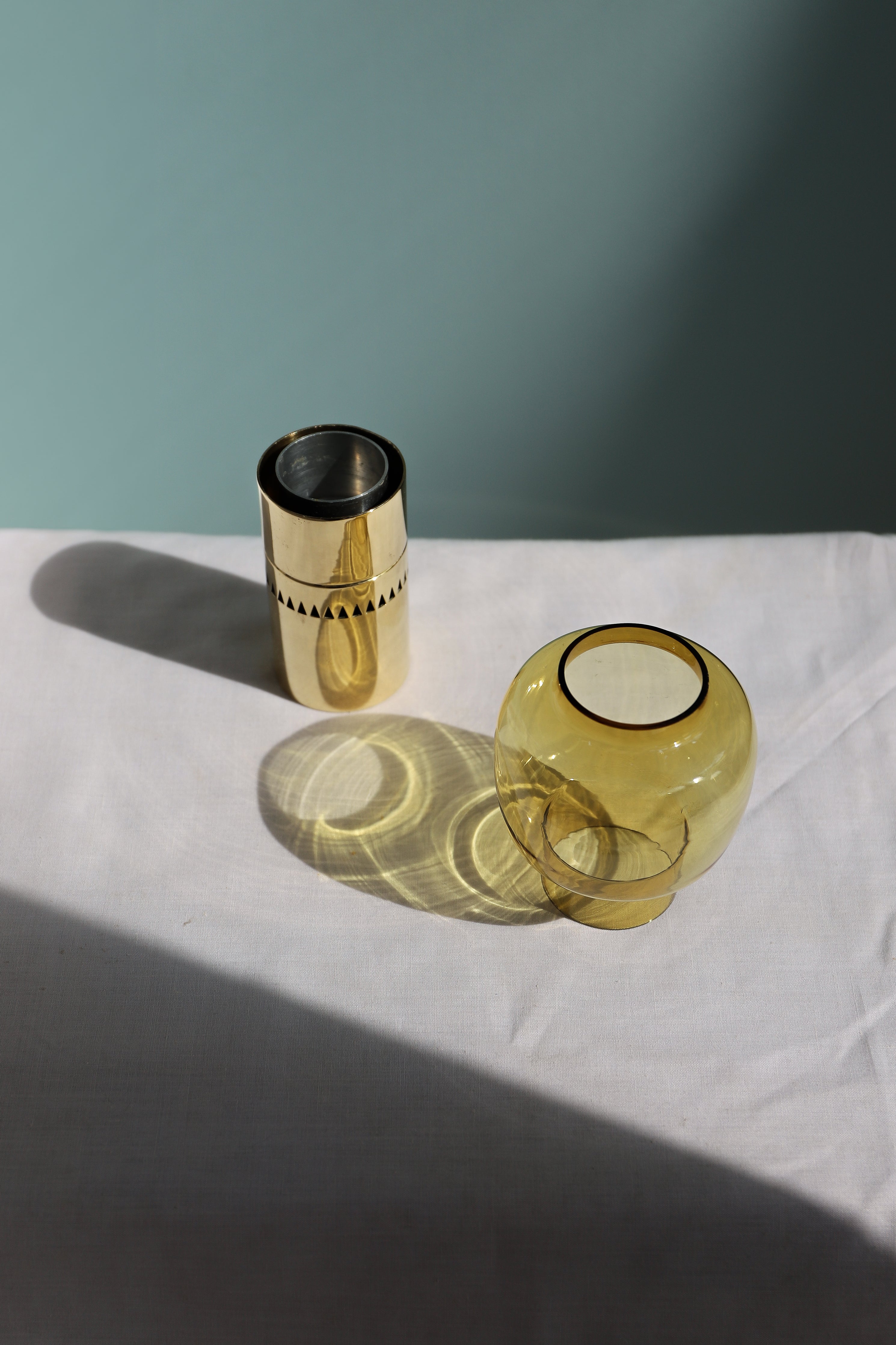 Scandinavian Vintage Glass Candle Holder/北欧ヴィンテージ キャンドルホルダー ガラス 燭台 ミッドセンチュリー