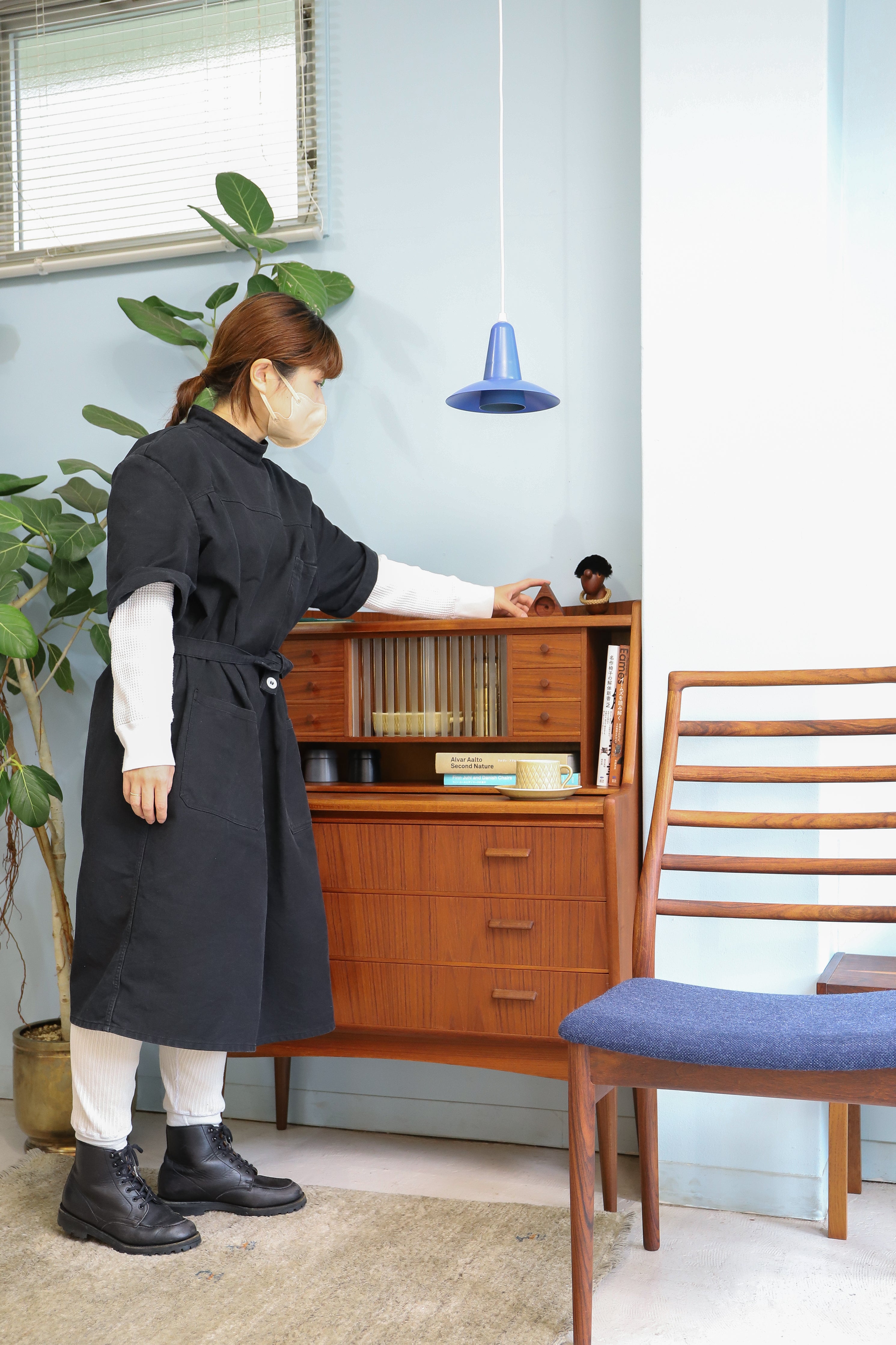 Danish Vintage Secretary Desk Writing Bureau/デンマークヴィンテージ ライティングビューロー デスク チェスト 北欧家具