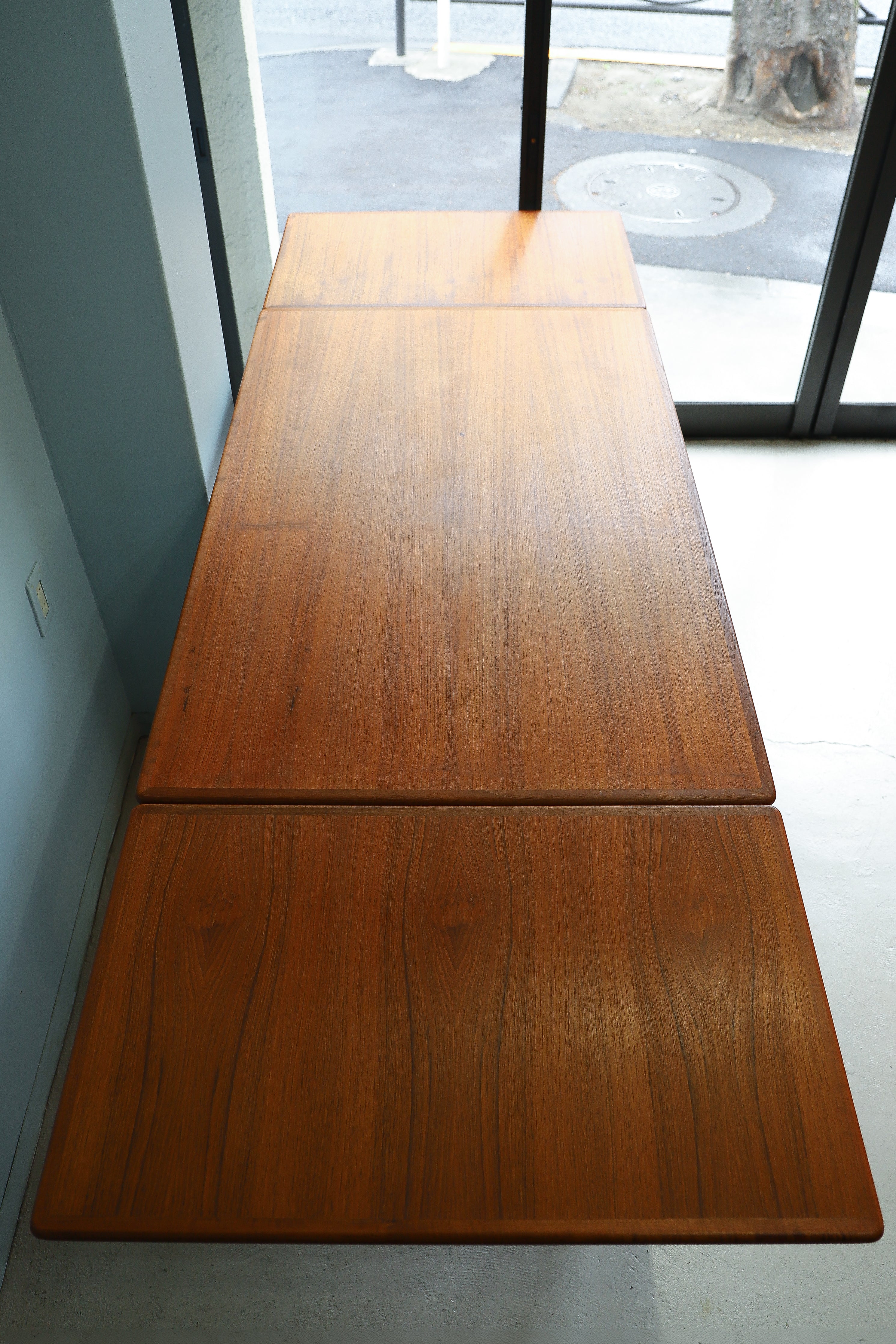 Teakwood Extension Dining Table Draw Leaf Danish Vintage/デンマークヴィンテージ ドローリーフ エクステンション ダイニングテーブル 北欧家具