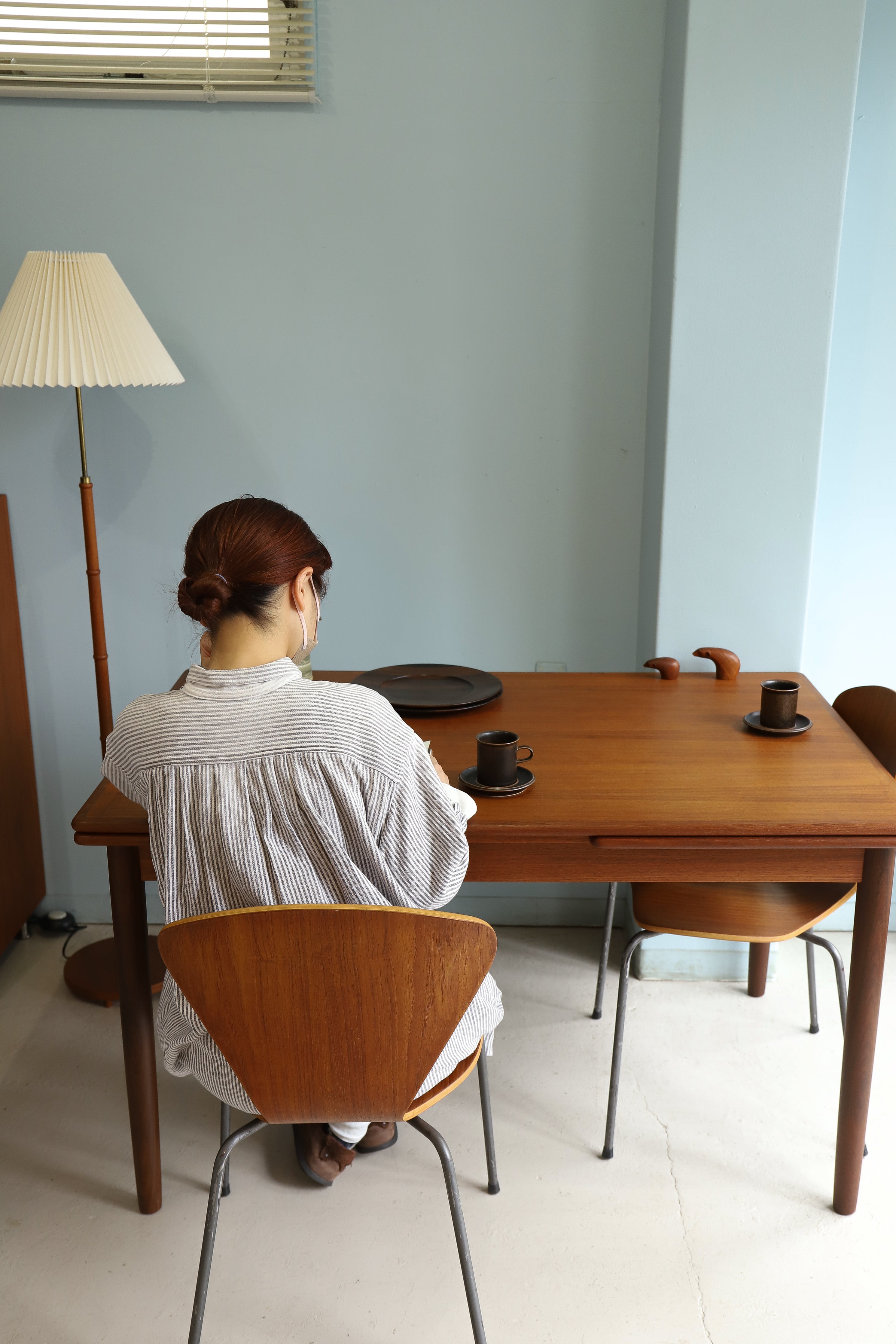 Teakwood Extension Dining Table Draw Leaf Danish Vintage/デンマークヴィンテージ ドローリーフ エクステンション ダイニングテーブル 北欧家具