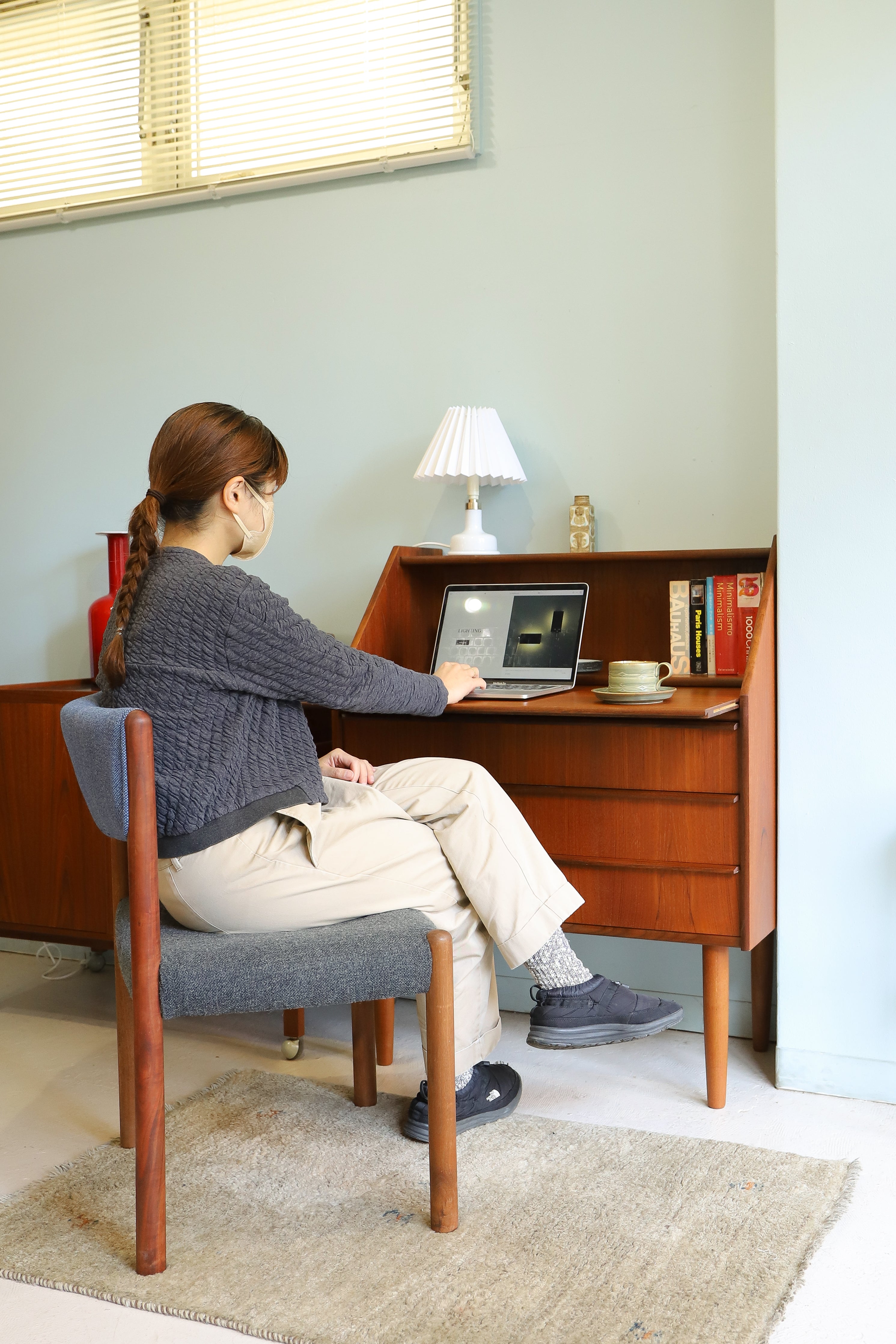 Danish Vintage Writing Bureau Hanbjerg Møbelfabrik/デンマークヴィンテージ ライティングビューロー デスク チーク材 北欧家具