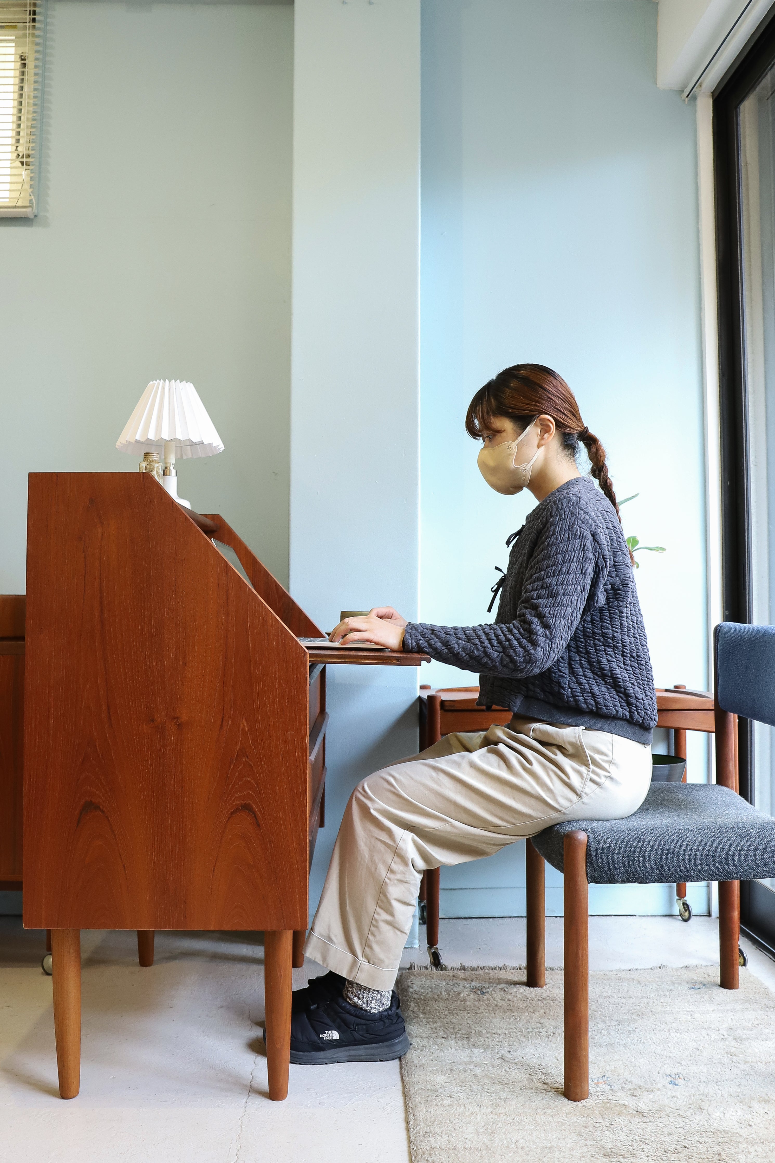 Danish Vintage Writing Bureau Hanbjerg Møbelfabrik/デンマークヴィンテージ ライティングビューロー デスク チーク材 北欧家具