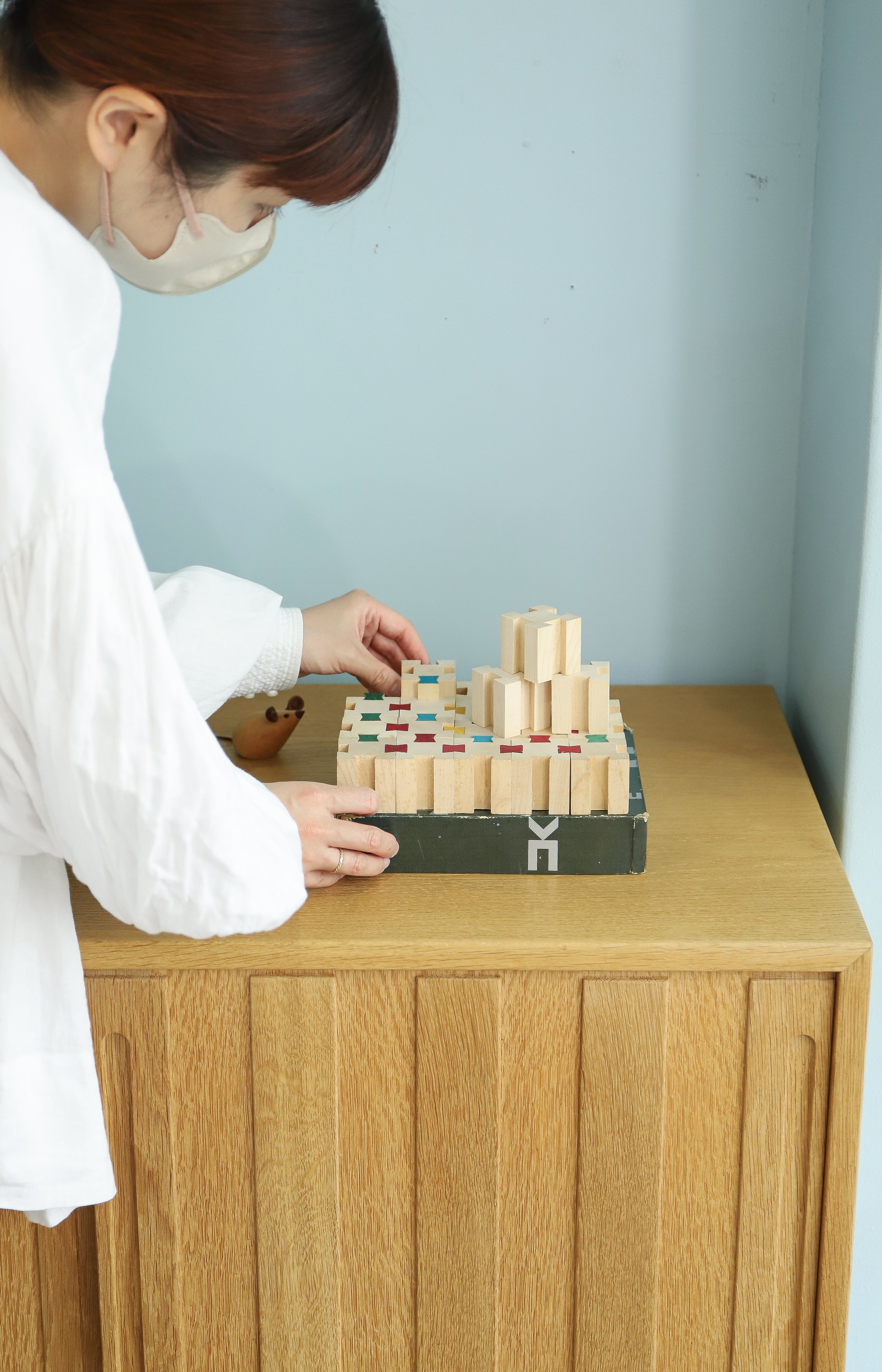 Vintage Wooden Puzzle Building Blocks/ヴィンテージ 木製パズル 積み木 玩具