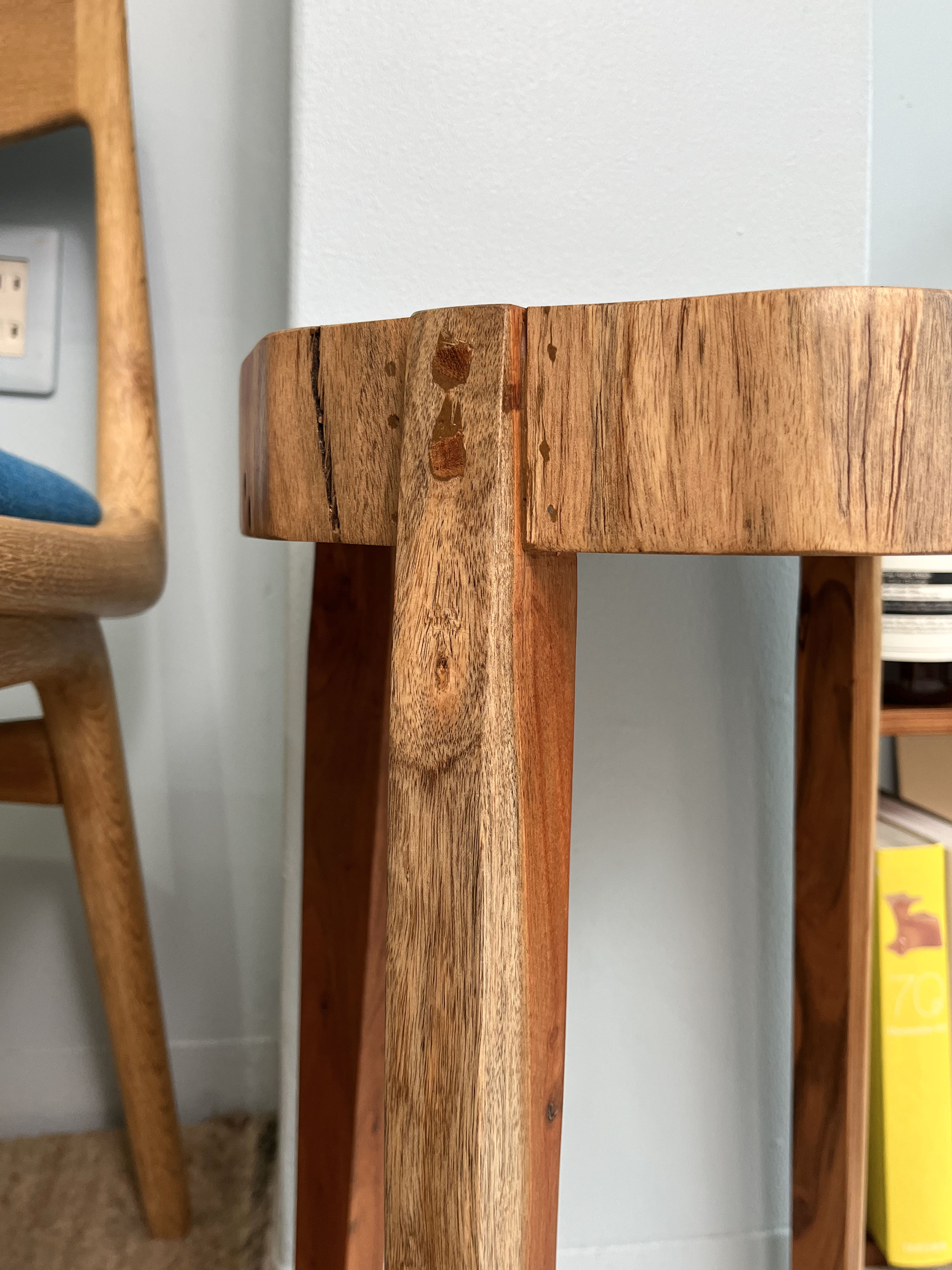 Solid Wood Side Table Floor Stand/無垢材 サイドテーブル 花台 一枚板
