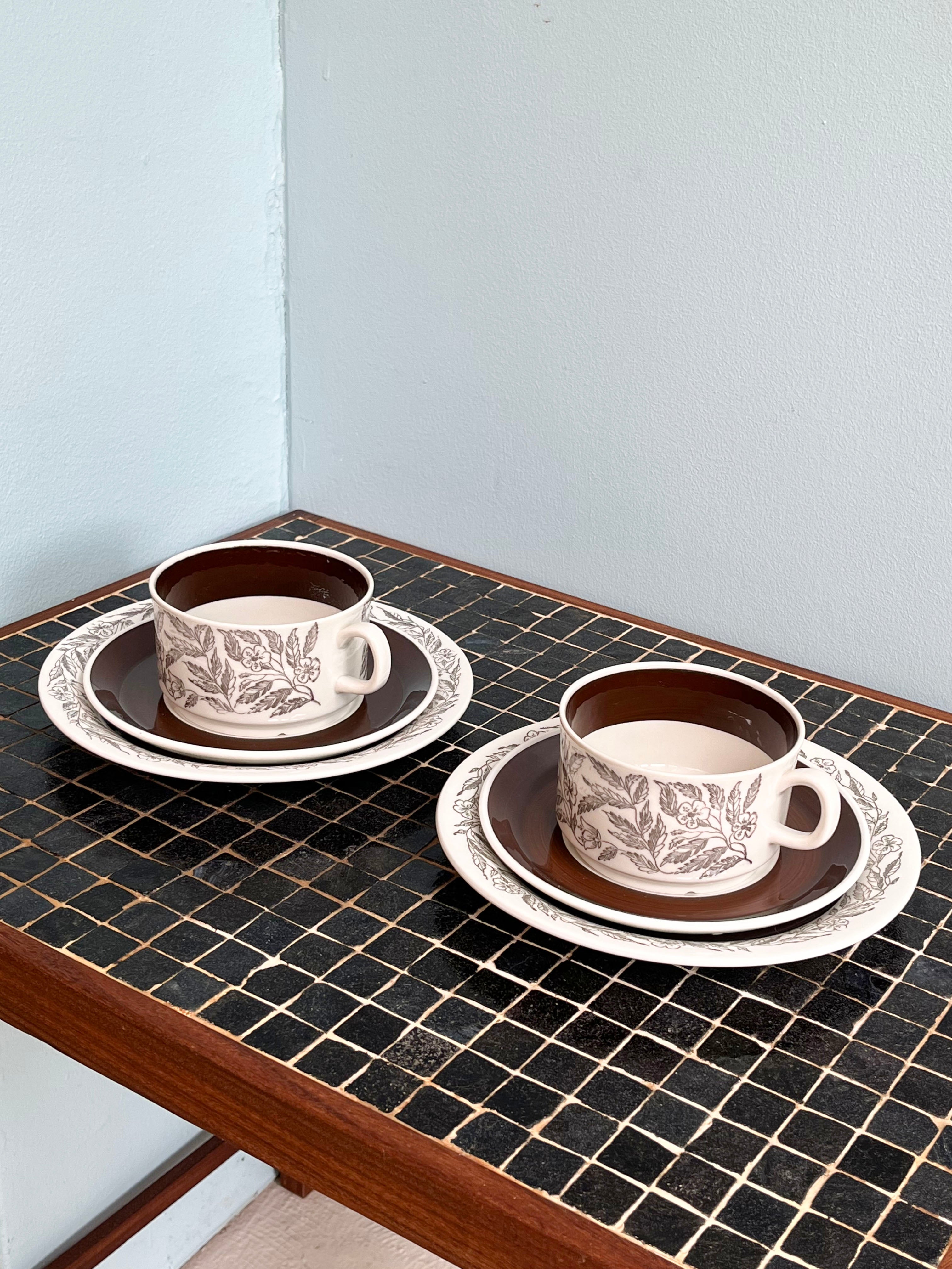 Gefle Fontana Teacup and Saucer Plate Trio/ゲフレ フォンタナ ティーカップ&ソーサー プレート トリオ 北欧食器