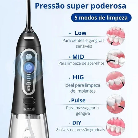 Escova de Dente Elétrica - JETFLOSS Ultra