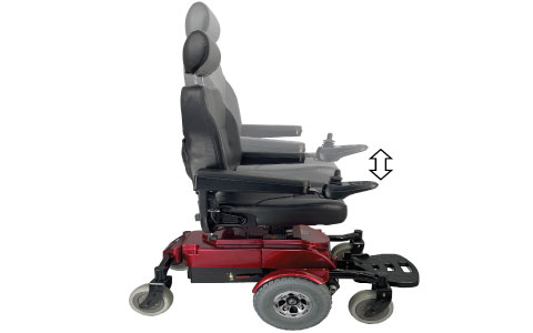 Electric Wheelchair with Power Raise Lower Seat