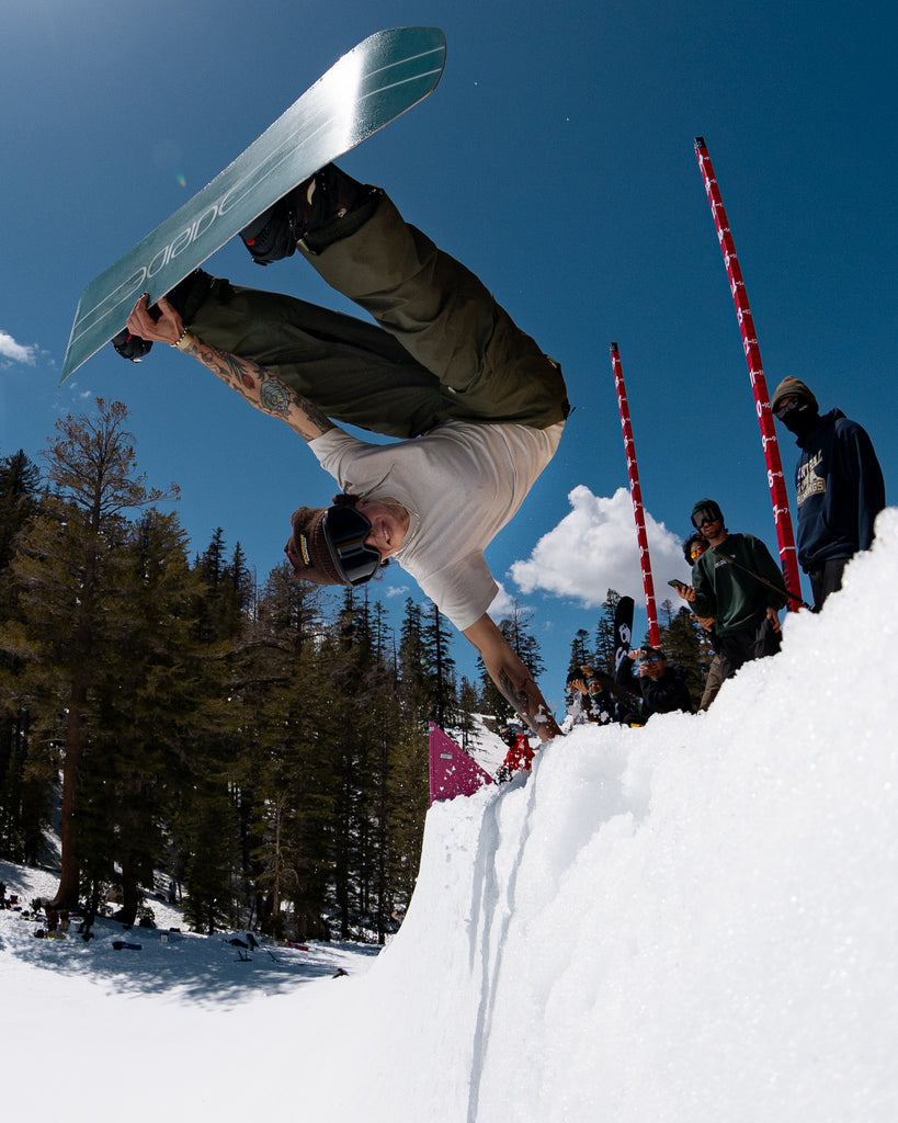 Jill Perkins snowboarding at SLUSH 2024