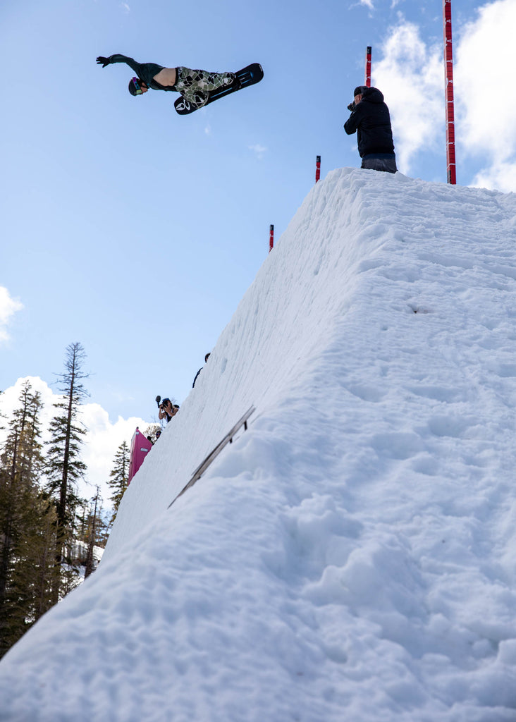 Noah Avallone snowboarding at SLUSH 2024