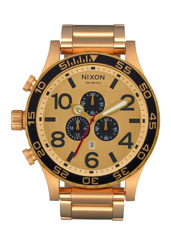 Nixon 51-30 Chrono watch with gold and black colors