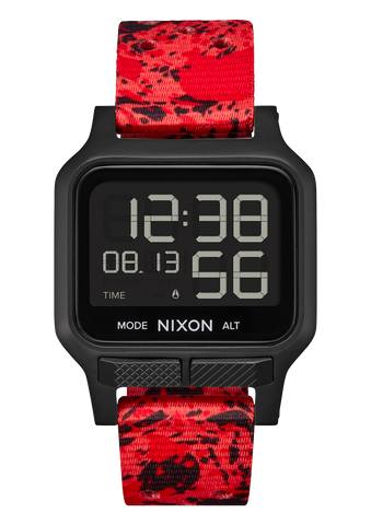 Nixon Heat in Black and Red