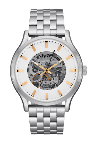 White and Silver Nixon Spectra Watch