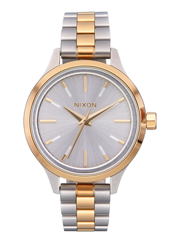 Silver and Gold Nixon Optimist Watch