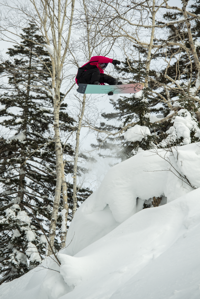 Nixon Team Athlete Brock Crouch snowboarding.