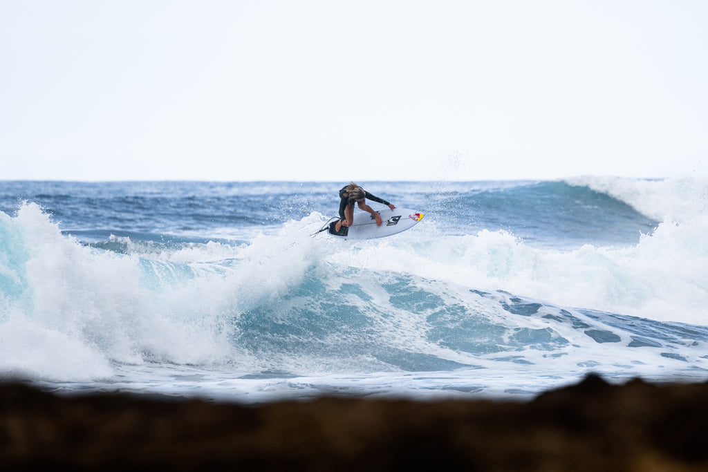 Nixon team athlete Caity Simmers surfs