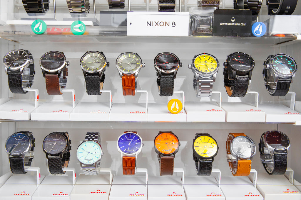 A selection of old and new Nixon watches