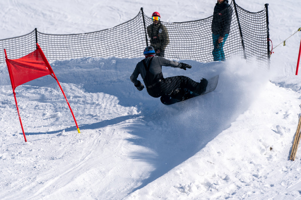 A snowboarder at LAAX event