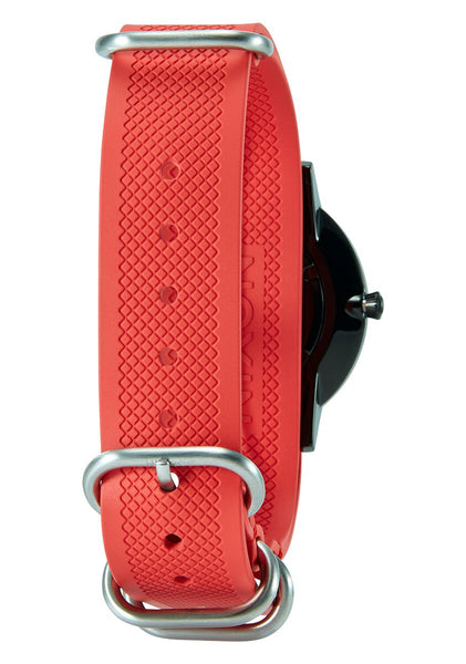 Red rubber replacement NATO watch strap