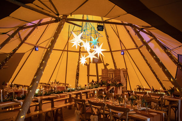 Tipi Wedding Lighting Ideas for a boho wedding