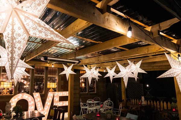 10 ways to use paper star lanterns at your wedding venue