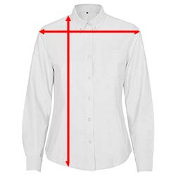 Camisa mujer manga larga Oxford woman - Como medir