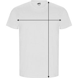 Camiseta orgânica masculina dourada - Como medir