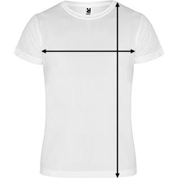 Camiseta técnica unissex Camimera - Como medir