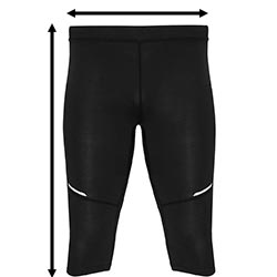 Meia-calça esportiva masculina Icaria - Como medir