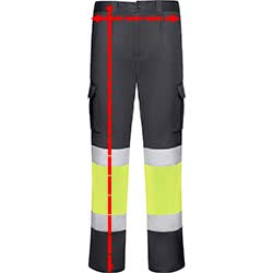 Pantalón laboral alta visibilidad Daily Stretch - Como medir