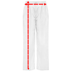 Pantalon laboral unisex Vademecum - como medir