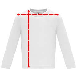 Camiseta manga longa Baby L/S - Como medir