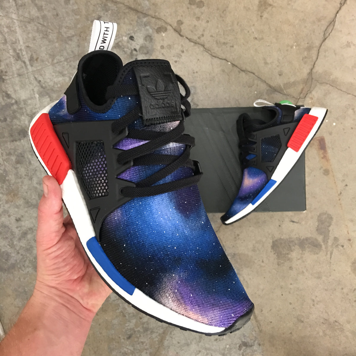 Custom Painted Adidas Galaxy NMD_XR1's – B Street Shoes