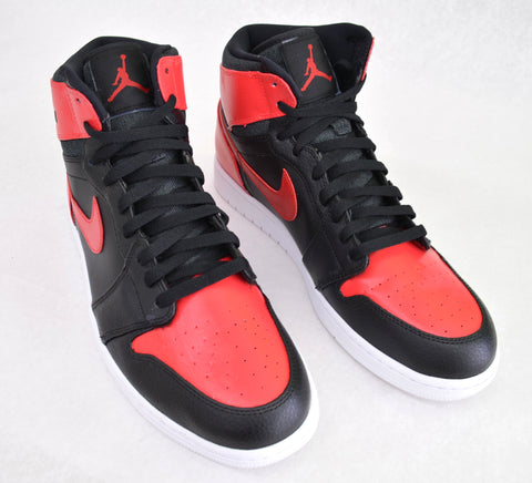 Air Jordan 1 Retro High OC 'Bred' Custom Hand Painted Black/ Varsity R ...