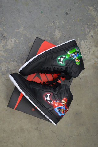 Bryson Tiller's Custom Mario and Luigi Themed Jordans – B Street Shoes