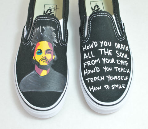 The Weekend Vans, AbleXO Vans, Custom Vans shoes, custom sneakers, hand painted shoes