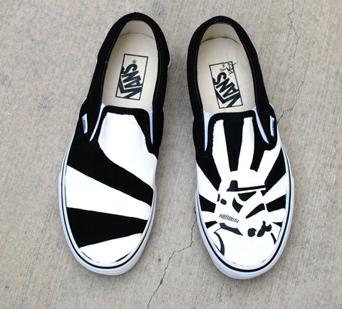 star wars vans, storm trooper vans, custom vans shoes, hand painted vans, custom star wars sneakers