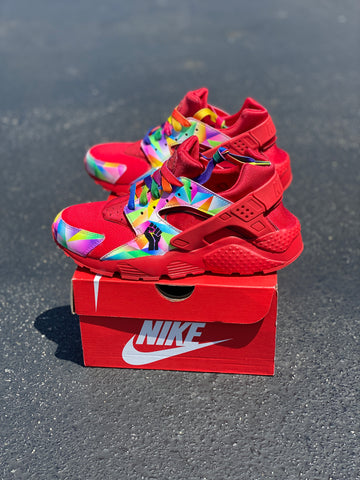 Custom Rainbow Painted Nike Huaraches 