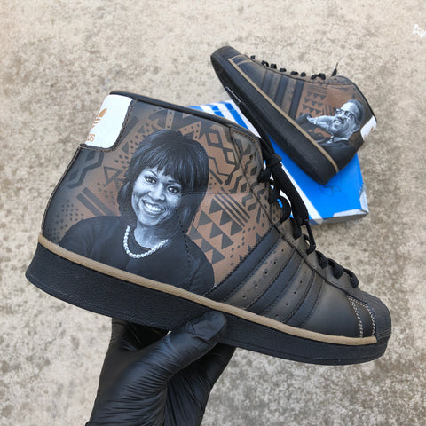 Custom Painted Black History Month Adidas