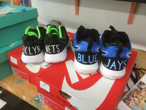 custom nike roshes brooklyn nets, toronto blue jays nike roshes