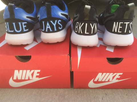 custom nike roshes brooklyn nets, toronto blue jays nike roshes