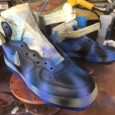 custom shoes, custom sneakers, galaxy nikes, custom nike shoes, galaxy nike af1, hand painted nike shoes