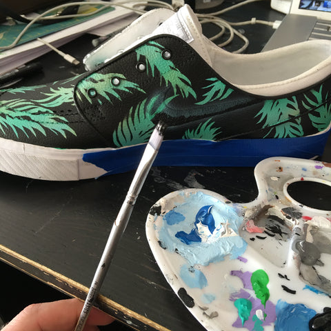 stefan janoski, nike sb, hand painted shoes