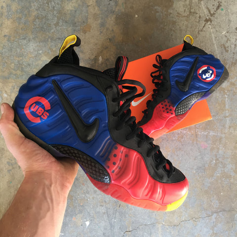 Custom Chicago Cubs Nike Foamposites – B Street Shoes